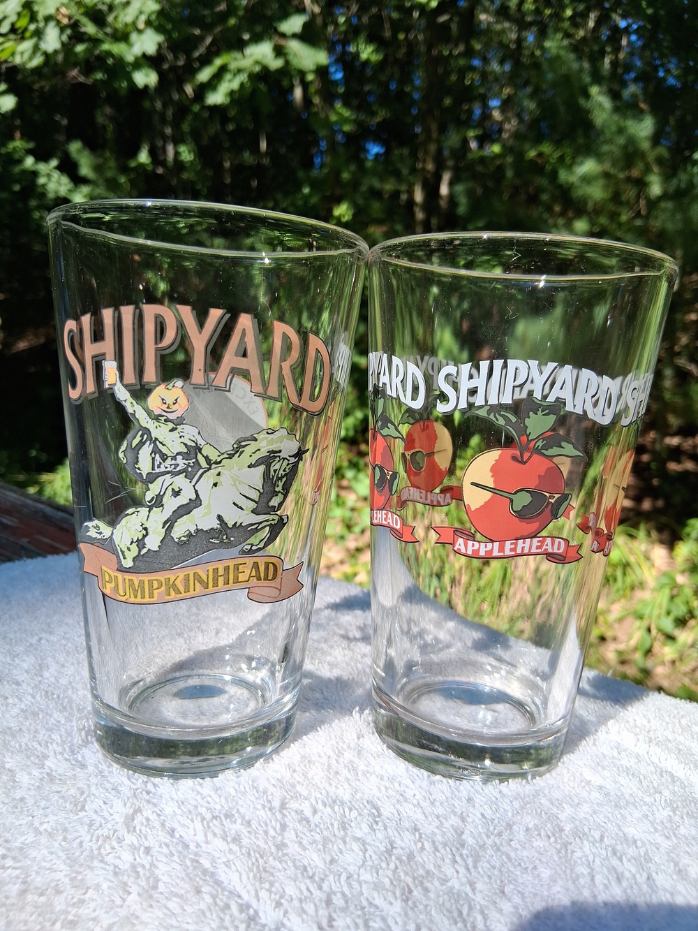 Shipyard Brewing Co. Portland, Maine Pumpkinhead & Applehead Beer Pint Glasses